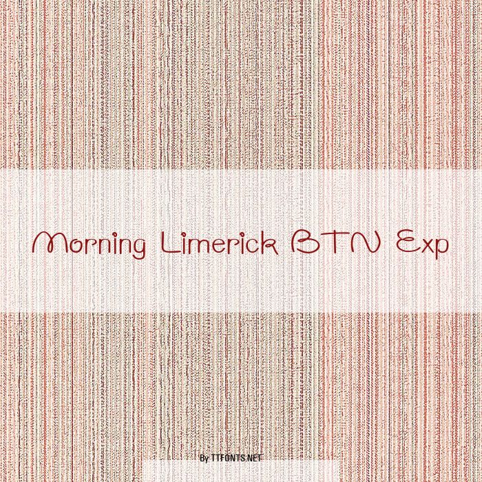 Morning Limerick BTN Exp example